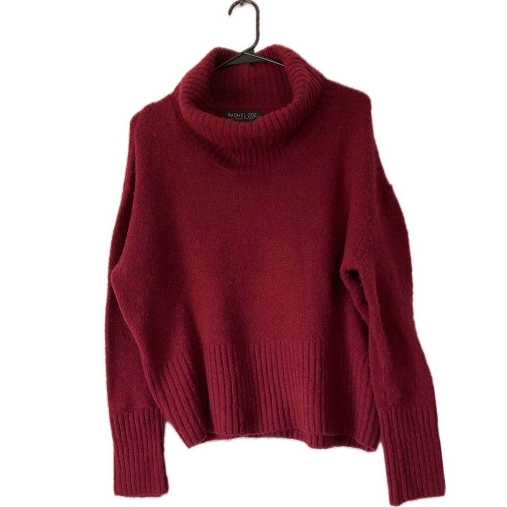 Rachel Zoe Burgundy Red Turtleneck Sweater Size Medium